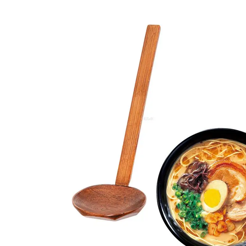 Wooden Ramen Spoons Japanese Ramen Tasting Spoons Tasting Serving Spoons Wooden Ramen Hot Pot Spoon For Home Cafe Restaurant