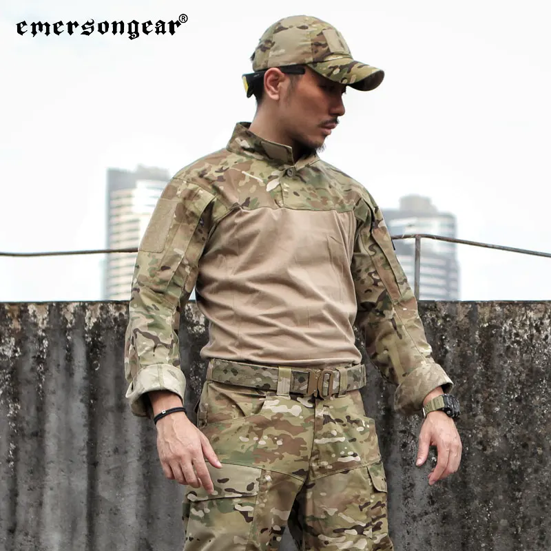 Emersongear-男性、コンバットスーツ、シャツ、パンツ、トップス、デューティ、カーゴパンツ、アウトドア、ハンティング、ハイキング、トレッキング用の戦術的なアサルトユニフォームセット