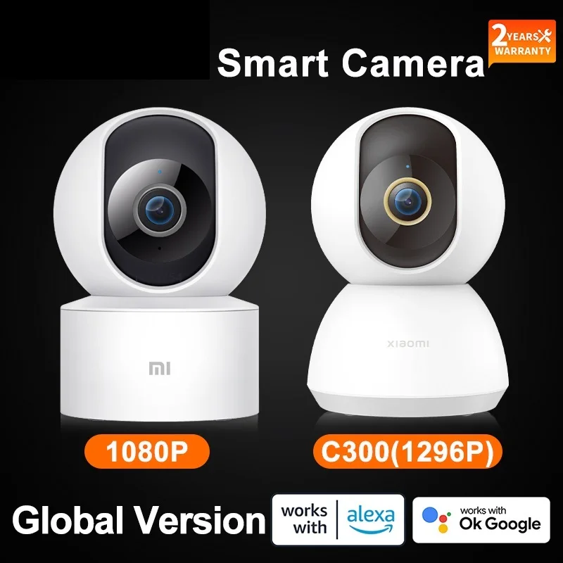 New 360° Smart Camera Global Version 1080P / C300 WiFi Night Vision Baby Security Monitor Webcam AI Human Work With Alexa