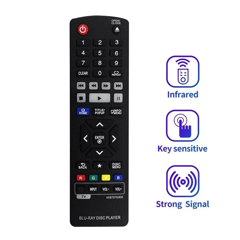 Replace AKB73735806 Remote for Blu-Ray Player UBK90 BP330 BP430 BP430N BP530 BP540 BPM54 BP735 BP735B BP550 BP630-DT30