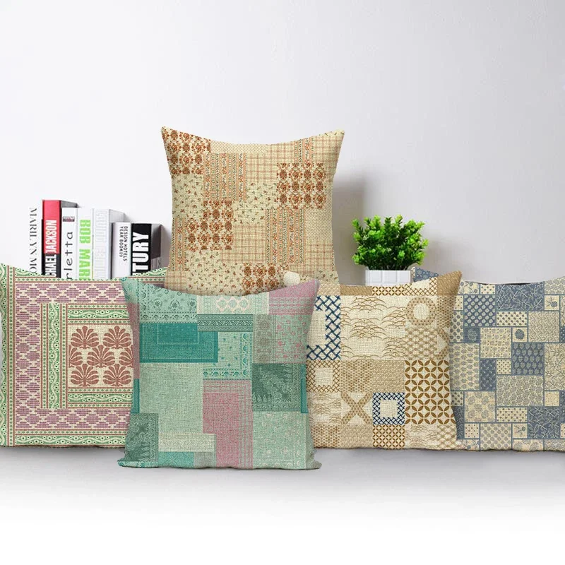 Geometry Cushion Cover Home Decor Pillow Case Colorful Geometric Throw Pillowcase Decorative Pillows for Sofa Seat Cushion Case
