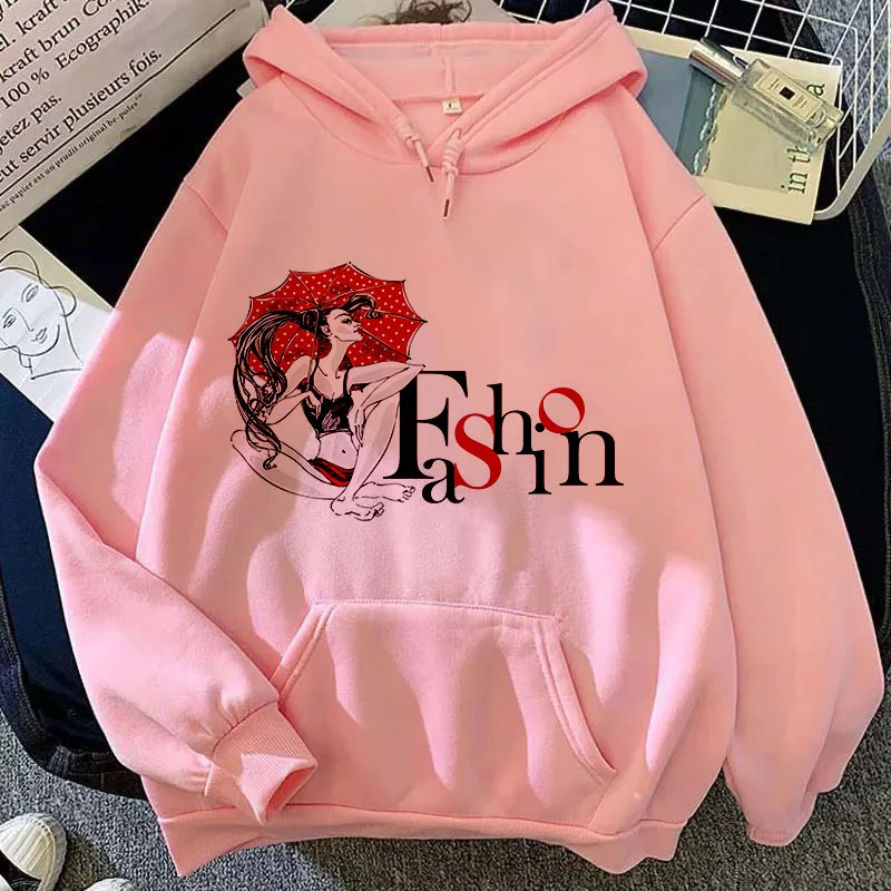 Woman Hoodies Sweatshirts Fashion Friday Printed Solid White Pink Hooded Hip Hop fleece Hoody Pocket hoodie Streetwear Female