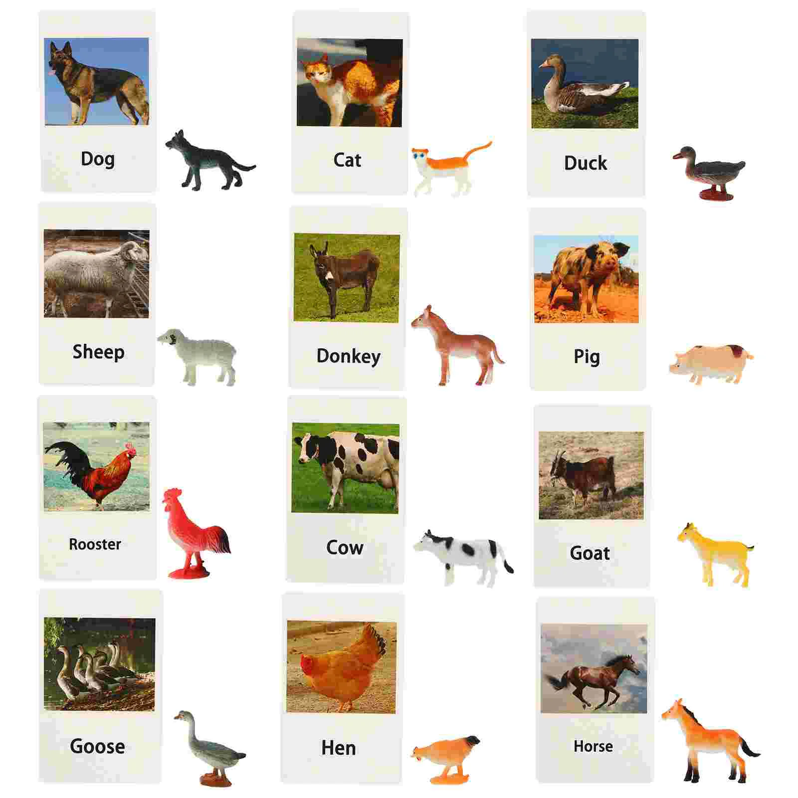 Dierenspeelgoed Vroeg educatief speelgoed Kinderen Grappig papier Ouder-kind Kaarten Levendige kleuren Compact formaat Veilig Milieuvriendelijk