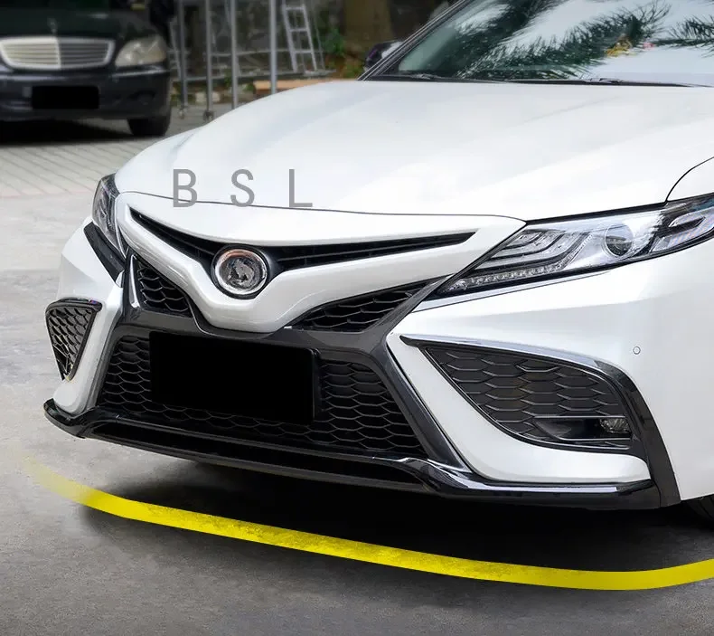 For Toyota Camry 2021-2022 Carbon Fiber Front Bumper Lip Splitter Moulding Cover