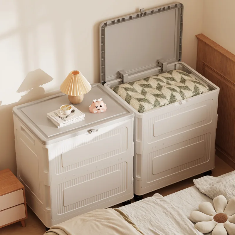 

Clothes storage box Large capacity oversized household flip finishing box Bedside table Clothing storage box