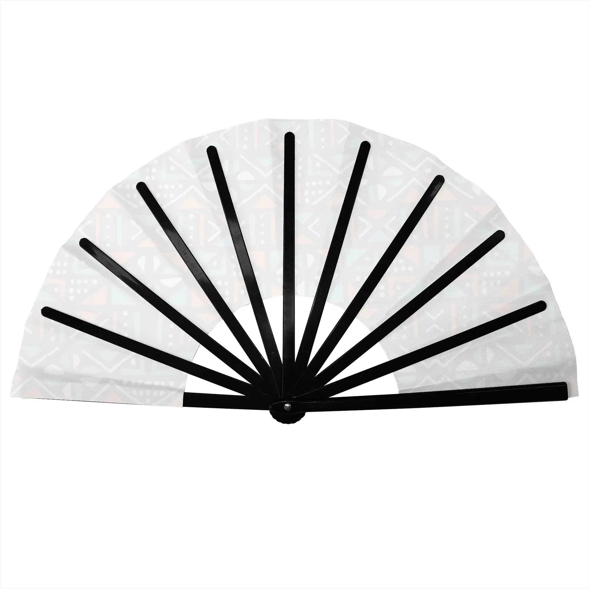 African Boho Ankara  Portable Pocket Fan Travel Geometric Polka Dot  Folding Fan Chinese Dance Cooling Handheld Fans