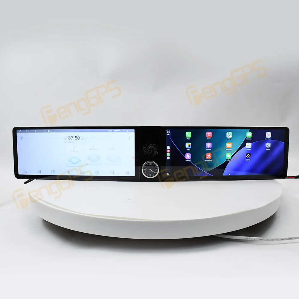 شاشة مزدوجة 12.3 بوصة أندرويد 13 راديو السيارة CarPlay لتويوتا هارير 2021-2024 شاشة تعمل باللمس مشغل وسائط متعددة رئيس وحدة DSP