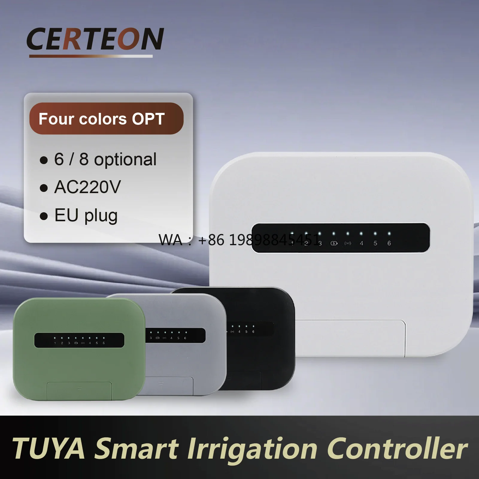 Garden Automatic Programmable Lawn Wireless 6 Timer Irrigation Controller Smart Irrigation WiFi Sprinkler 8 Zone App Remote