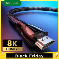 Ugreen HDMI 2.1 Cable 8K/60Hz 4K/120Hz for Xiaomi Mi Box HDMI2.1 Cable 48Gbps HDR10+ HDCP2.2 for PS4 HDMI Splitter 8K HDMI Cable