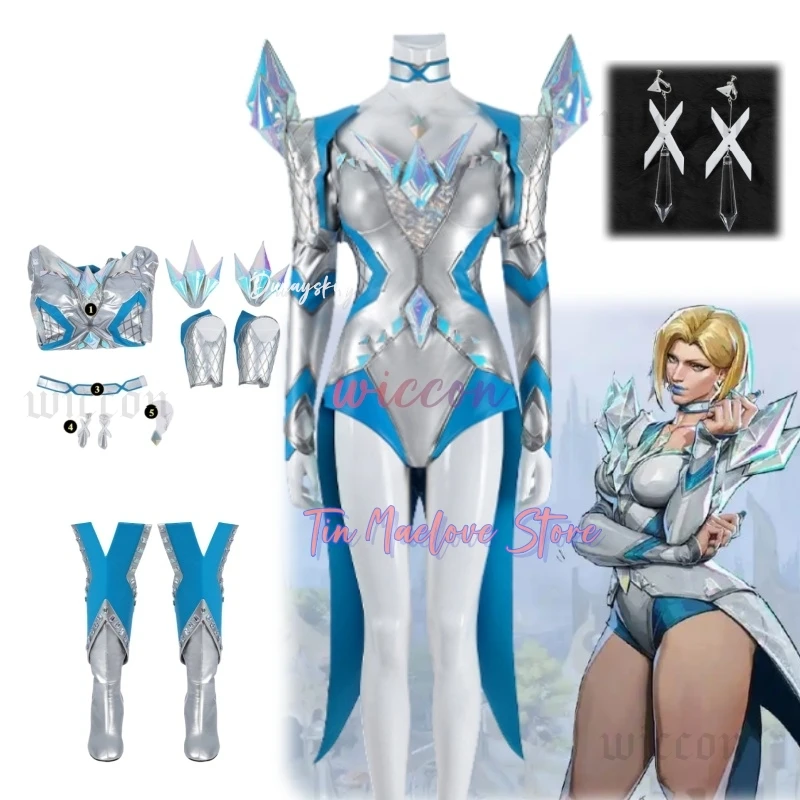 

Anime White Queen Cosplay Costume Emma Frost Cosplay Costumes Emma Grace Frost Woman Outfit Halloween Carnival RolePlay Suit