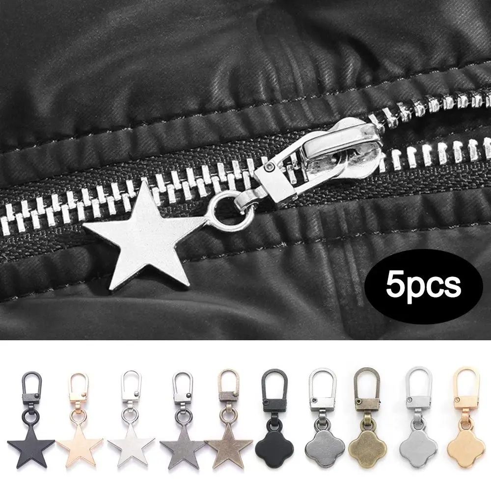 Replacement Metal Zipper Pullers Detachable Zipper Sliders Head Zip Fastener Backpacks Purses Repair DIY Sewing