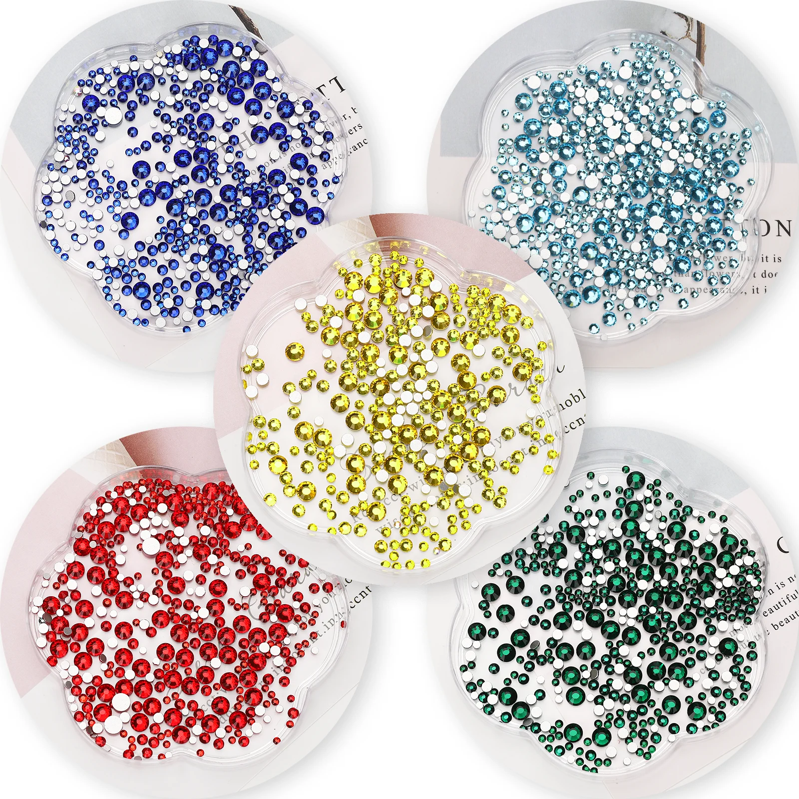 2000PCS nail rhinestones, flat back rhinestones, white nail rhinestones used for makeup, clothing and shoe decoration