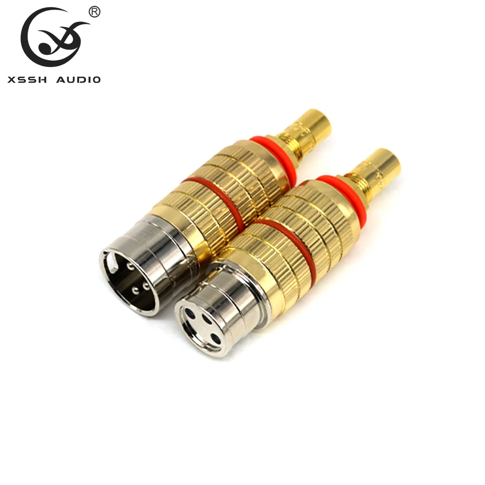 

YIVO XSSH Audio DIY HIFI Gold-plated Audio Amplifier Wiring Balanced XLR Plug Male to Female Converter Connector Adaptors