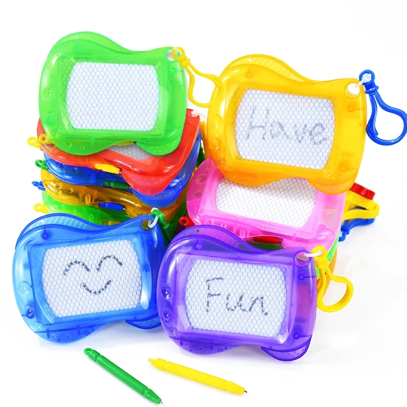 Mini Magnetic Drawing Board Erasable Writing Pad Keychain Kids Birthday Party Favors for Guest Pinata Goodie Bag Filler