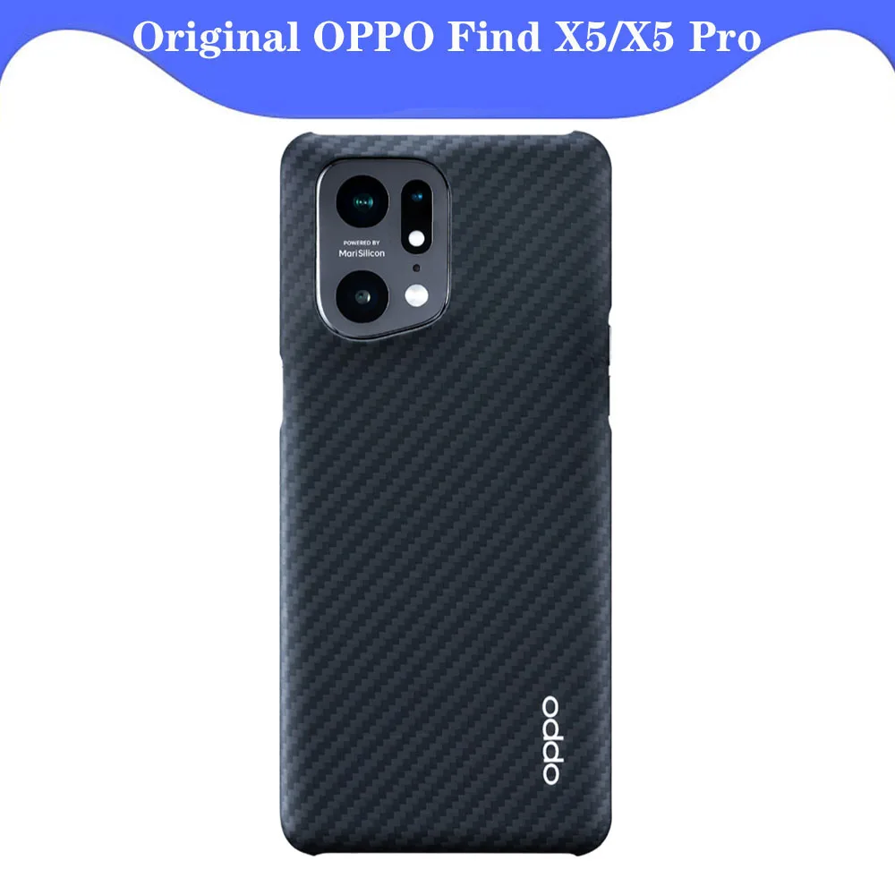 

100% Original OPPO Find X5 Pro Case Carbon Fiber Case Ultra Thin Protective Ice Skin Karbon Cover For OPPO Find X5 Pro Phone