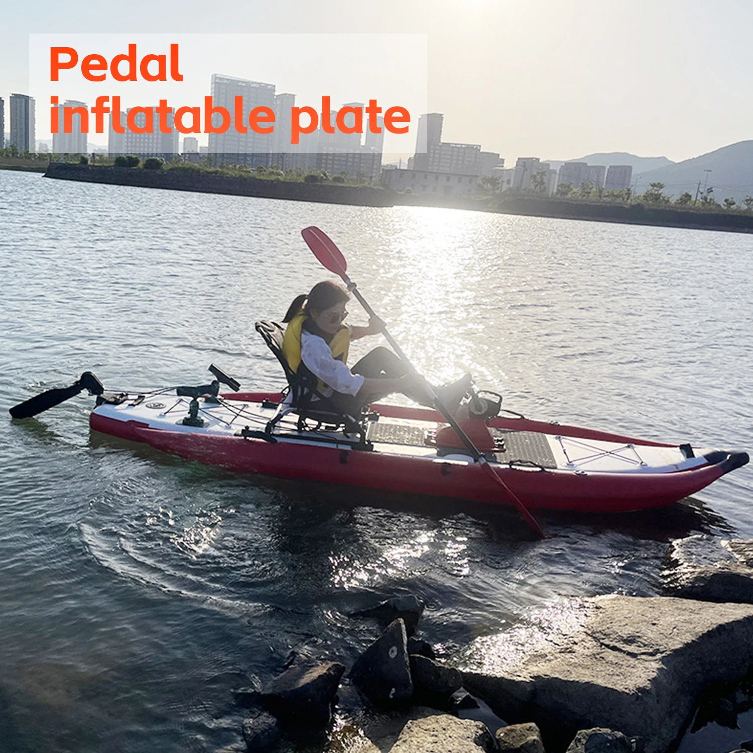 

New Design Inflatable Float Foldable Bicycles for Lake Racing Pedal Cycling Fish Surfing Fishing Boat Water Bike