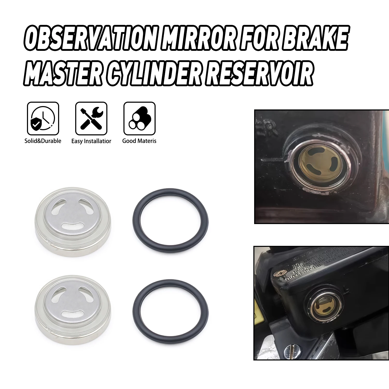 18mm Motorcycle Bike Brake Master Cylinder Reservoir Sight Glass Lens Gasket Motorcycle Brake Rubber Gaskets Accessories