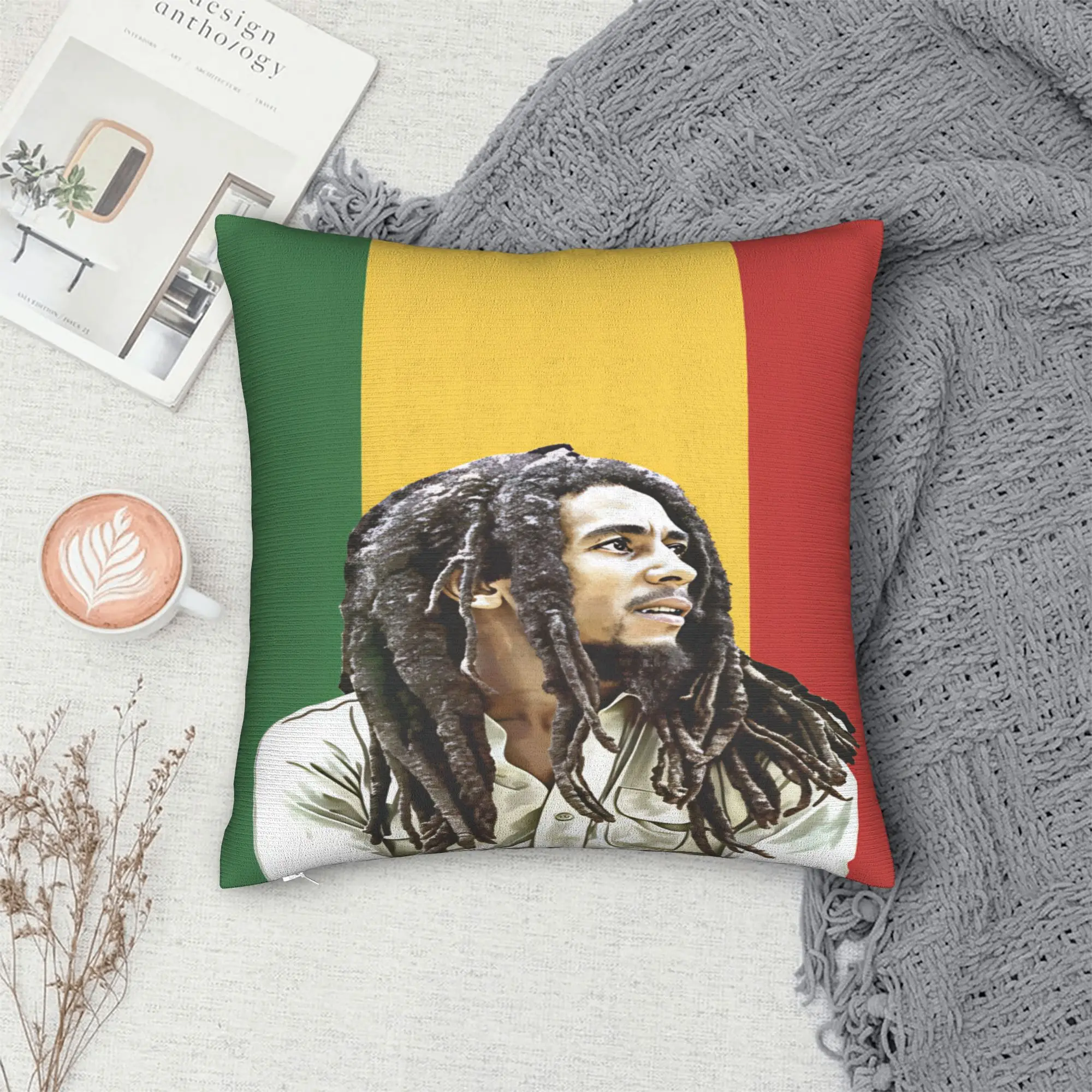 B-Bob M-Marley Singer Pillow Case  Graphic Pillow Cover For Sofa Couch Bed Living Room Funny Pillowcases