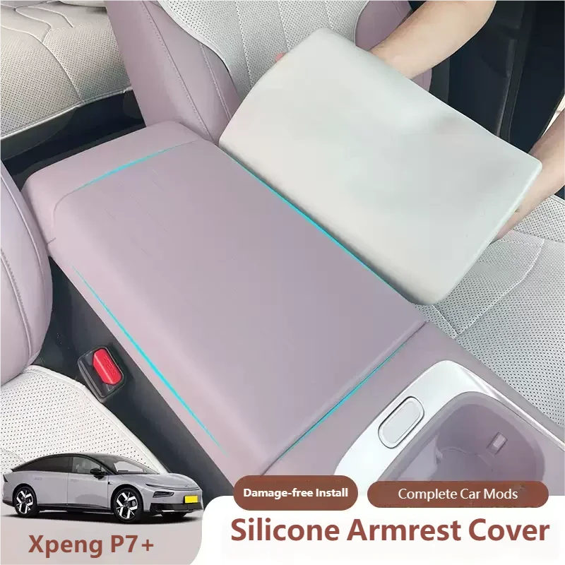 

For XPENG P7+ 2026 2027 Special Central Armrest Case Protective Cover Napa Leather Boost Pad Interior Decorative Supplies