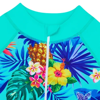 Girls' Long-Sleeve One-Piece Swimsuit | Front Zipper Swimwear Ages 4-12 5 Girls' swimsuit Little Girl Long Sleeve Front Zipper Swimwear Kids Single suits and cut 4-12 Years Children One Piece Swim suits 5