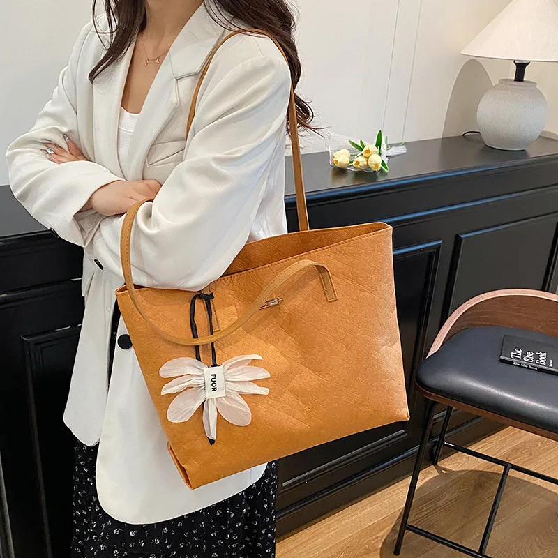 

Женская сумка подмышки из мягкой кожи премиум-класса, модная универсальная портативная женская сумка большой вместимости для поездок на работу, большая сумка