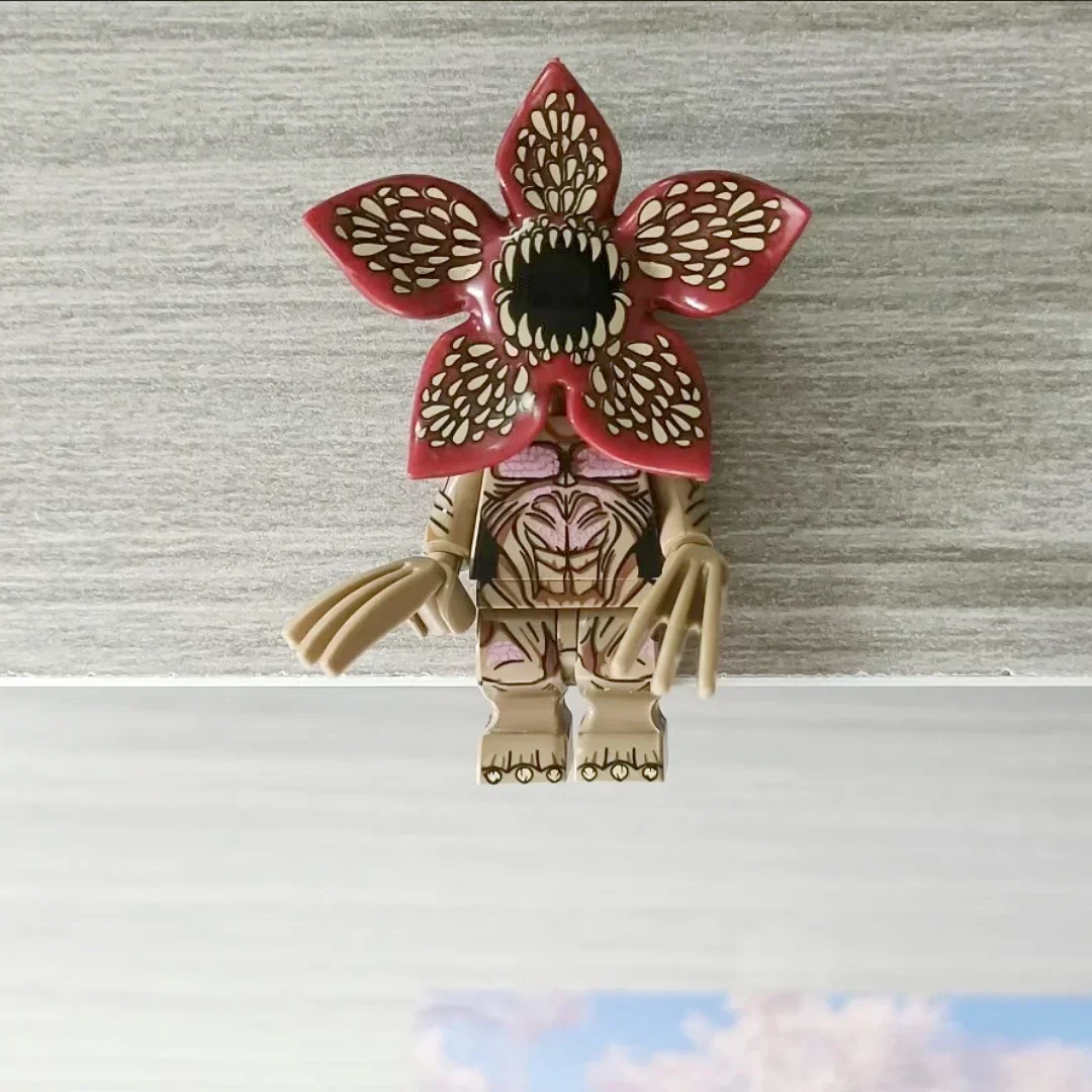 I4Pcs/세트 호러 TV 더스틴 마이크 루카스 윌 데모고르곤 모델 블록 조립 장난감 어린이용