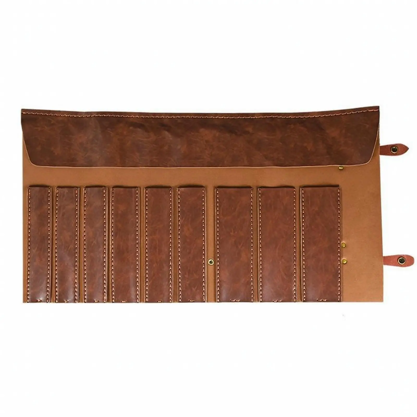 Microfiber Leather Knife Bag Industrial Pouch for Chef Knives Case Roll Up Storage with Secure Flap