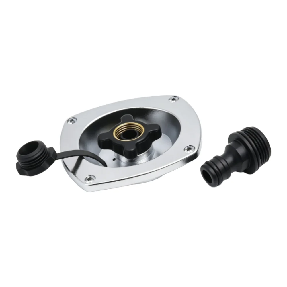 

Water-Inlet Connection Brass Check Valve With A 3/4 NH (GHT) Female Inlet And A 1/2 NPT Male Outlet For RV Marine Camper-Trailer