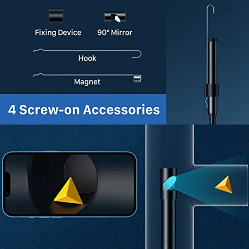 منظار ABNL USB من النوع C Borescope لهاتف OTG Android Phone 7 مم كاميرا فحص على شكل ثعبان