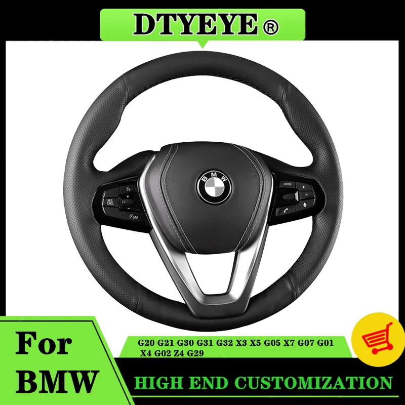 Car Steering Wheel Cover For BMW G20 G21 G30 G31 G32 X3 X5 G05 X7 G07 G01 X4 G02 Z4 G29 Customized Original Steering Wheel Braid