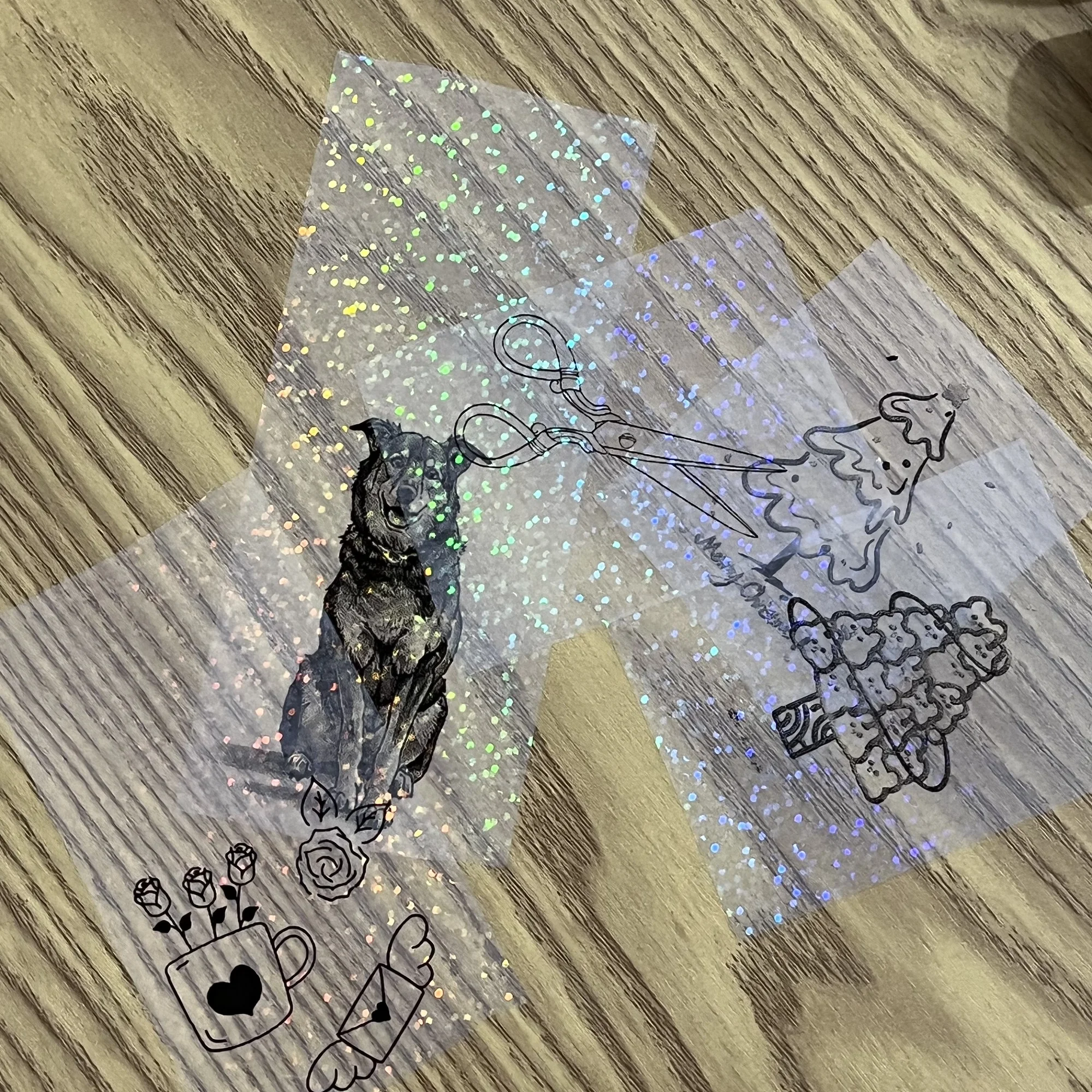 5 рулонов сверкающей прозрачной клейкой бумаги, совместимых с мини-принтерами, таких как C9/C13/C15/C17/C19/C20.