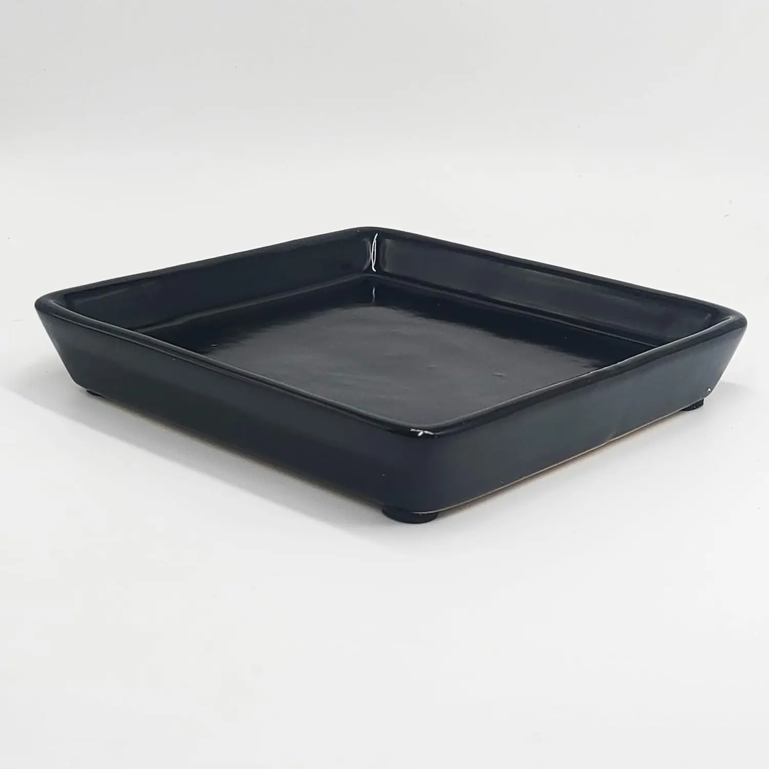 

Square Plant Saucer 12 Inch 1 Pack，Plant Trays for Pots, Black Ceramic Plant Saucers for Indoors Outdoors, Plant Drip Tray 4 6 8