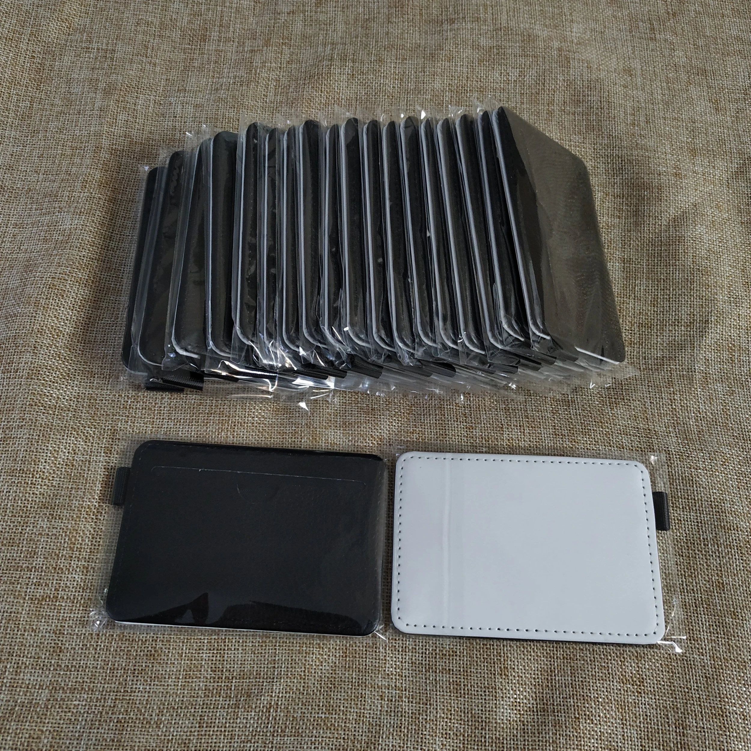 12pcs Heat transfer blank card holder work ID card staff card sign plate identification card set logo student bus card holder