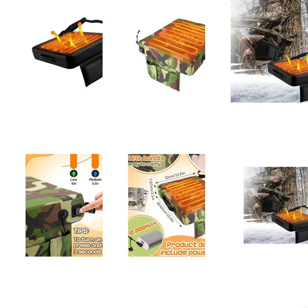 

Водонепроницаемая грелка с нескользящим основанием, подушка для стула с подогревом для зимних видов спорта