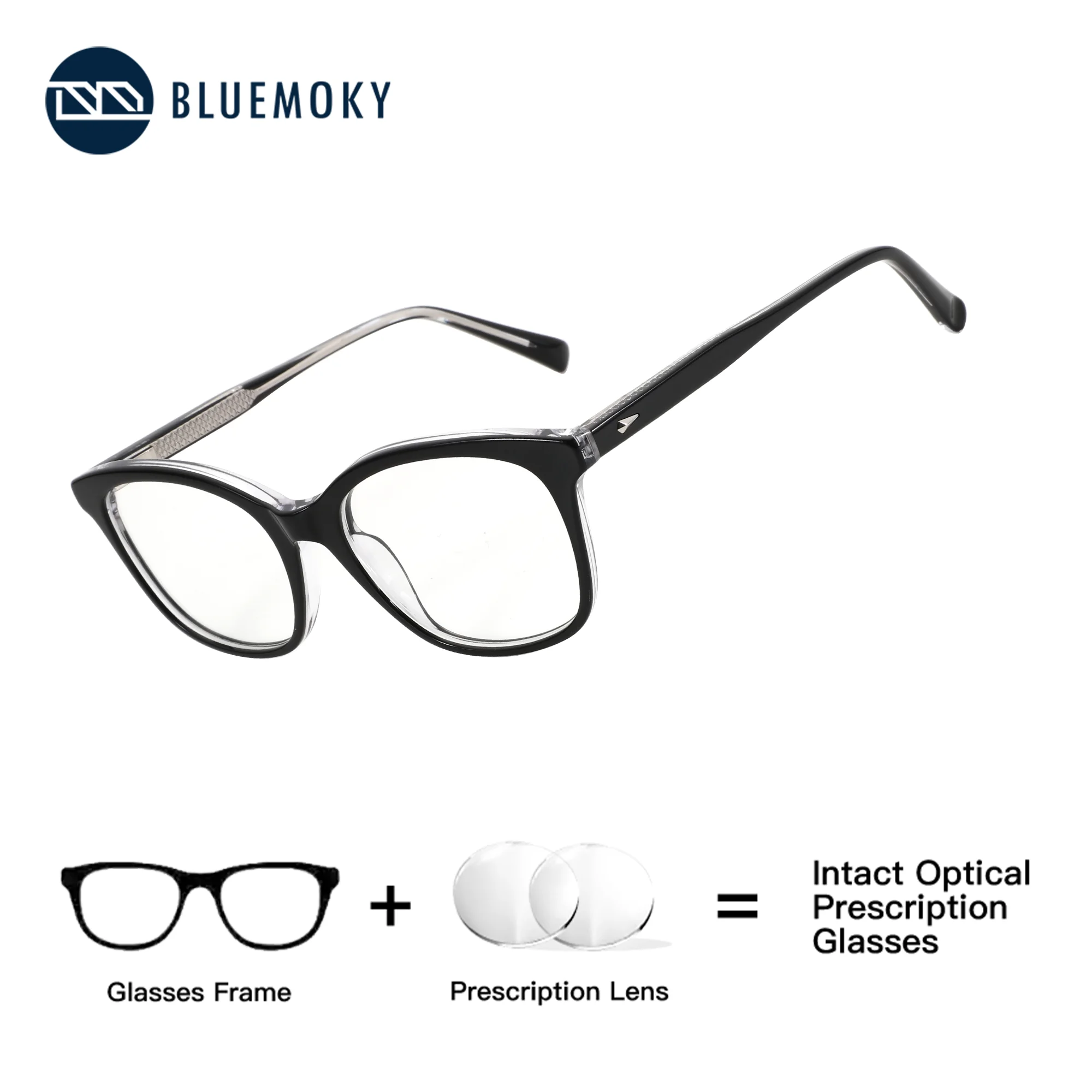 

BLUEMOKY (M Size) Acetate Butterfly Prescription Glasses Minus Multifocal Spectacles for Women Medical Eyeglasses Photochromic