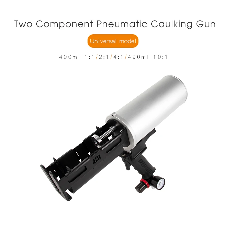 Multi Ratio Pneumatic Two Component Caulking Gun Dual Cartridge AB Sealant Adhesive Dispensing Gun