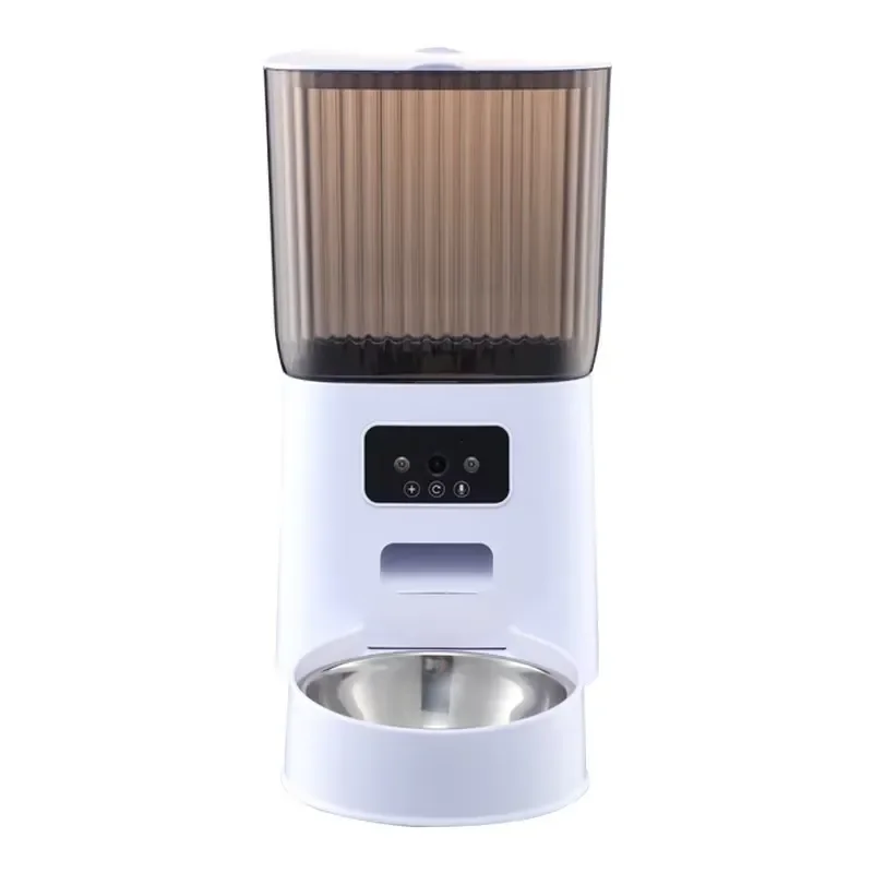 Smart Automatic Pet Feeder Double Bowl ABS PC Material Intelligent Timing Measurement Food Dispenser for Cats and Dogs Home