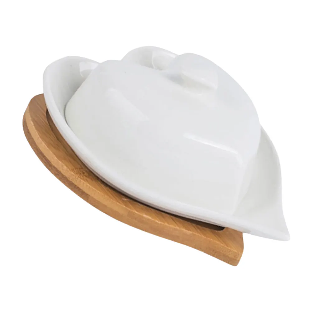

Heart-shaped Ceramic Disc Butter Serving Dish Porcelain Dishes Multi-purpose Ceramics