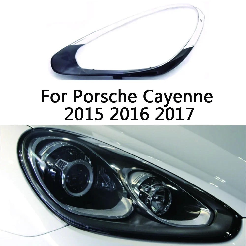 

For Porsche Cayenne 2015 2016 2017 Auto Lens Caps Glass Lampshade Case Car Front Headlight Cover Shell Headlamp Lampcover