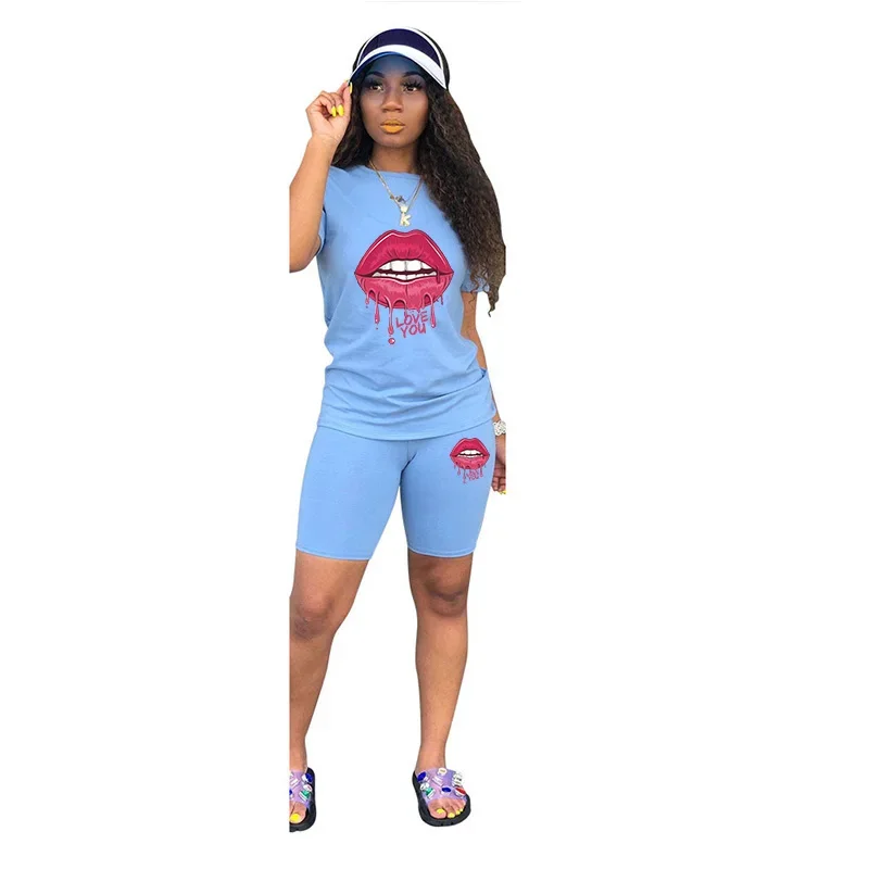 Casual Woman Clothing Summer Two Piece Set for New Quality Women T-Shirts O-Neck Shorts Daily Short Sleeve Tracksuit Hot Sales