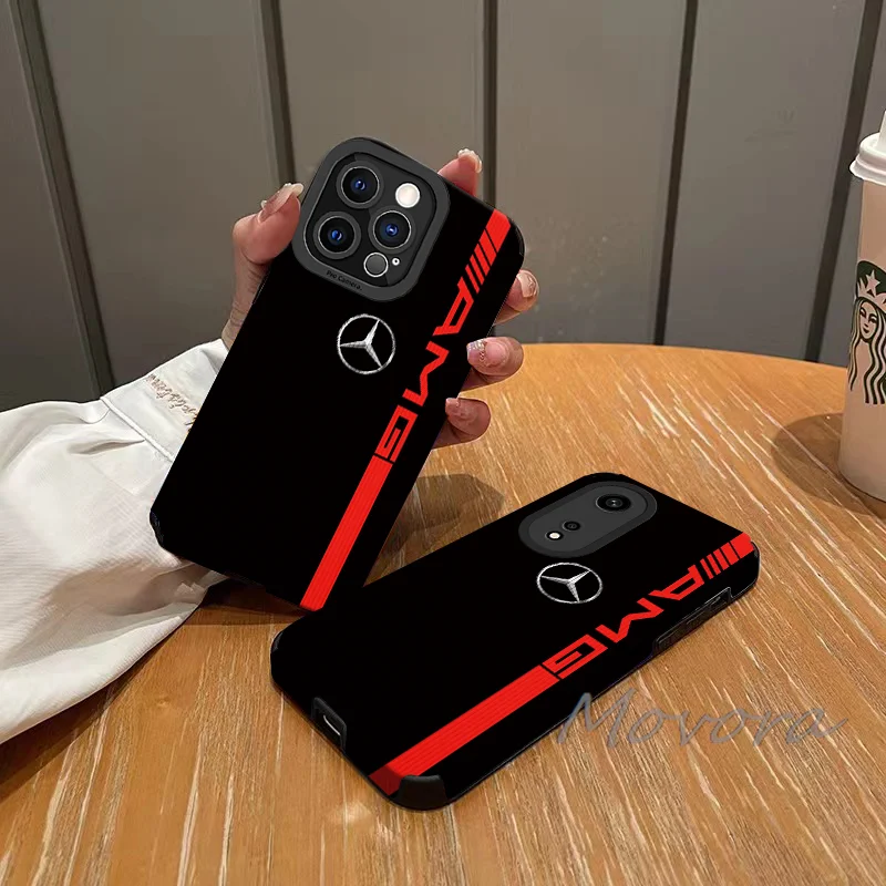 Fashion Phone Case For Mercedes Benz AMG Soft Matte Candy For IPhone 17 16 15 14 Pro Max Plus 13 12 11 Transparent Bumper Cover