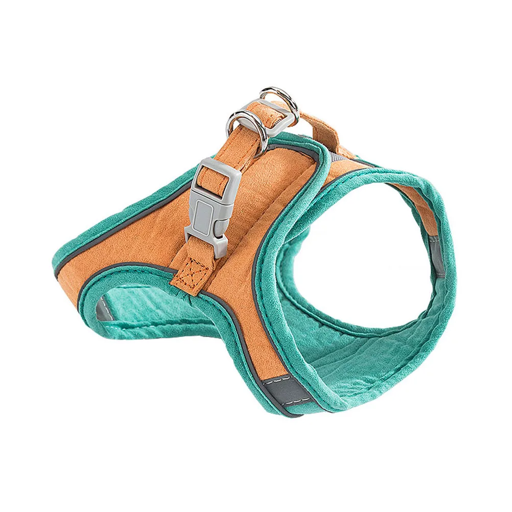 

Cat Leash Suede Material Lightweight Portable Traction Strap Walking Rope Adjustable Size Comfortable Wear Anti Lost Durable