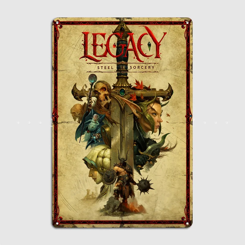 Legacy of Steel and Sorcery Poster Metal Sign Room Decor Life Wall Custom Bedroom Indoor Home Wall Decor Posters Room Decoration