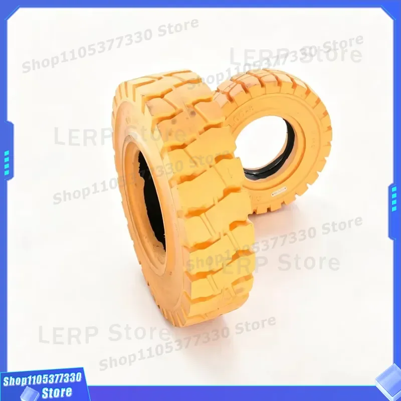 New Low Heat Build-up Non-marking Steel Rim Solid Tire 8.15-15 White Rubber for Long Working Hours