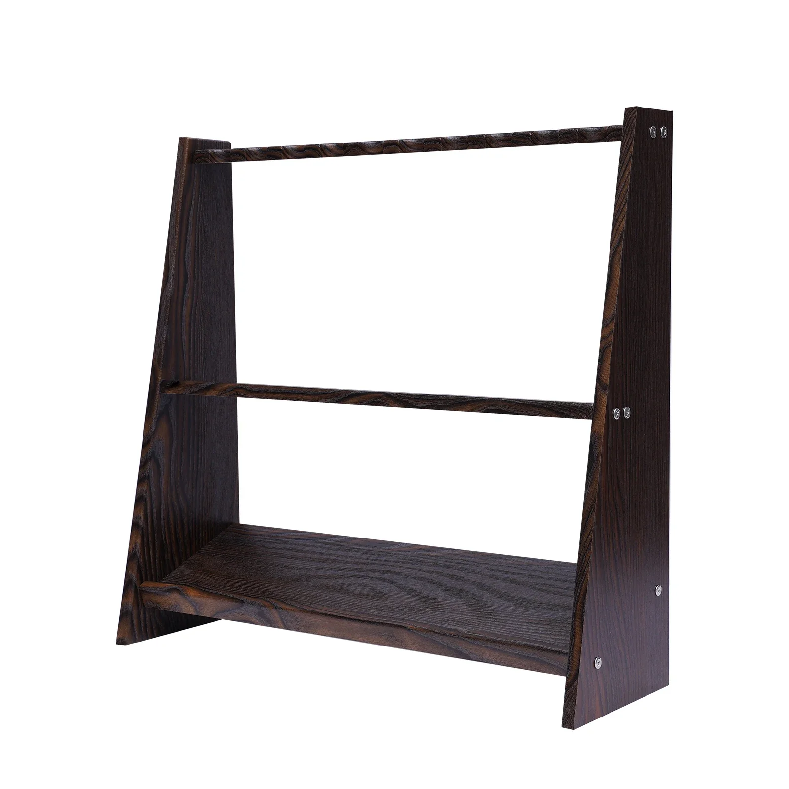 10-Hole Wall-Mounted Cue Rack, Billiard Cue Rack, Fishing Rod Holder,Golf Club Rack, Scratch-Resistant Retro Wooden Square Brown