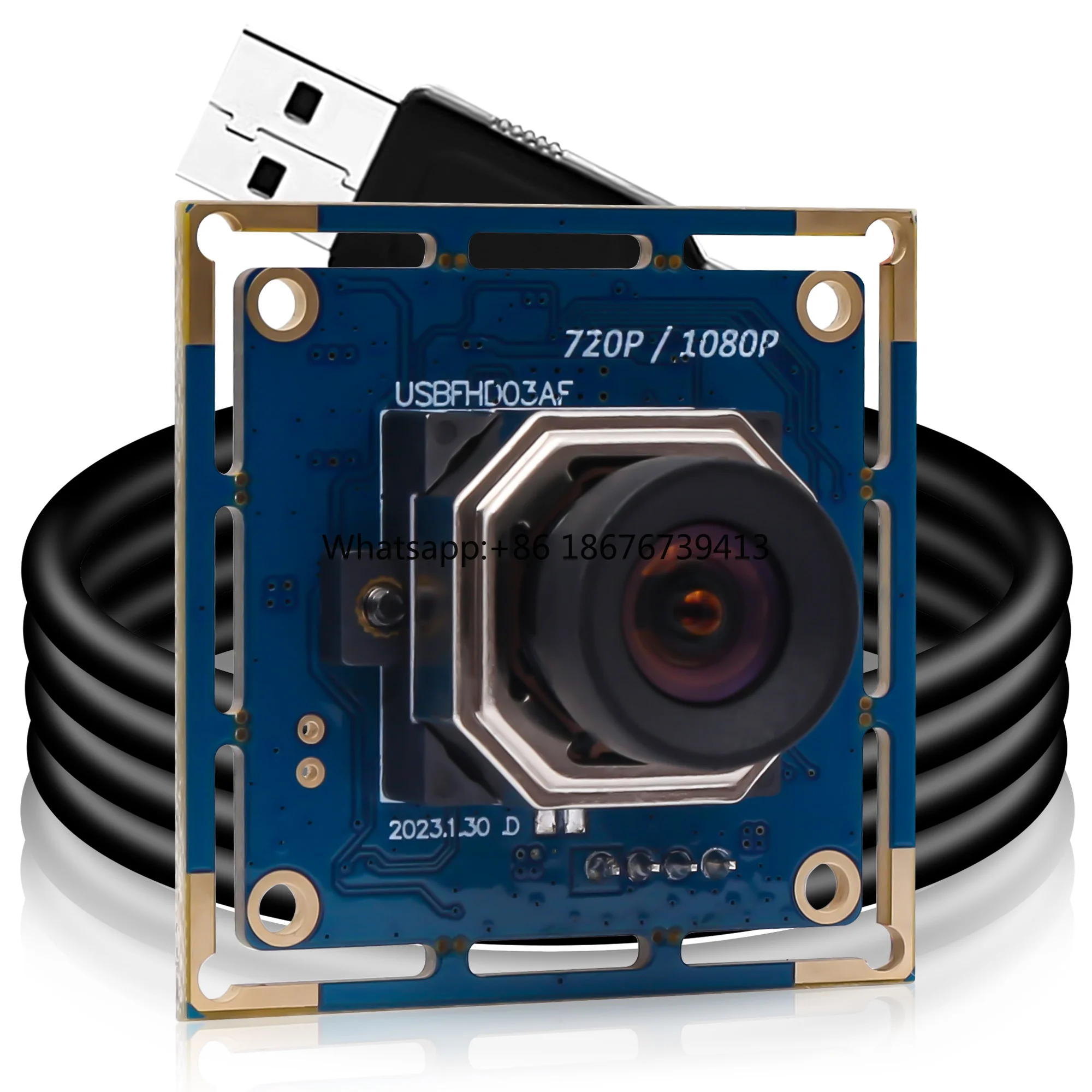 USB Camera Autofocus 1080P Full HD CMOS Web Camera Free Driver 30/60/120fps Module with No Distortion Lens