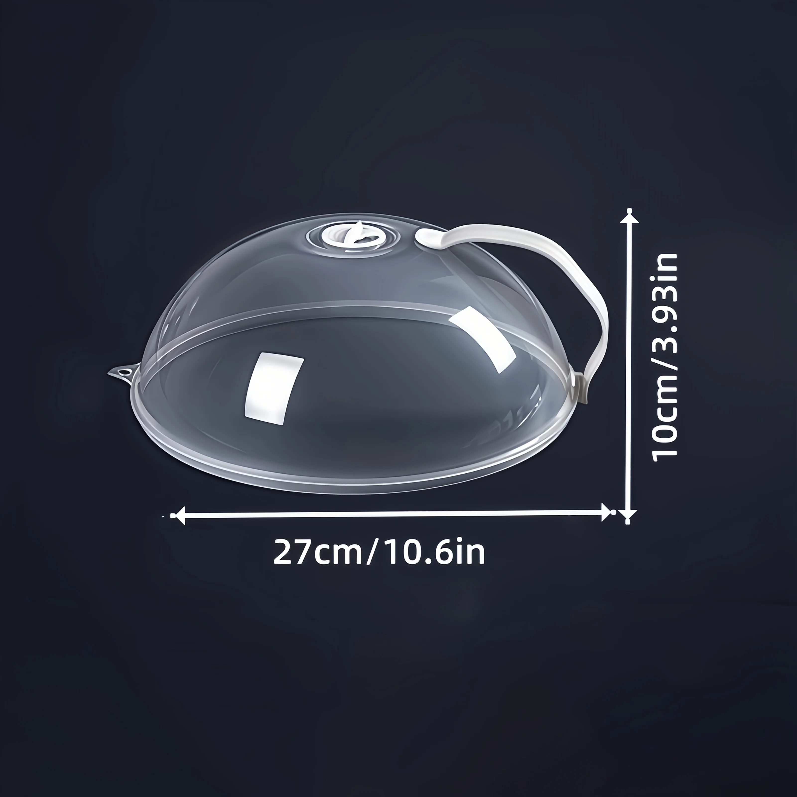 1 X Transparent Microwave Splash Guard Lid with Steam Vents and Easy-grip Handle – Oil-resistant PP Microwave Lid,