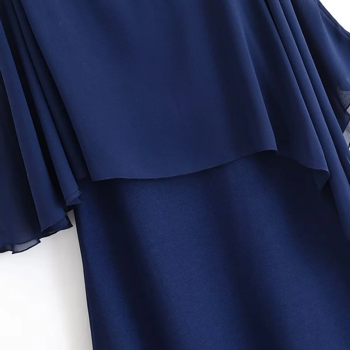 فستان نسائي جديد لعام 2025 بتصميم كيب شيفون مريح بكتف واحد فستان نسائي مريح ومتعدد الاستخدامات بكتف واحد