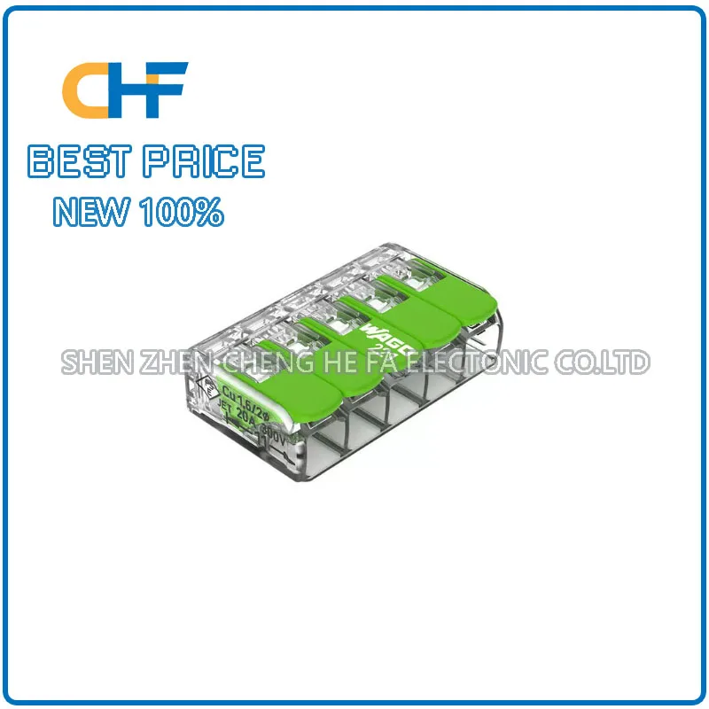 10PCS 221-425 quick parallel connector, green and environmentally friendly wiring terminal, German Wago Wanke brand new original