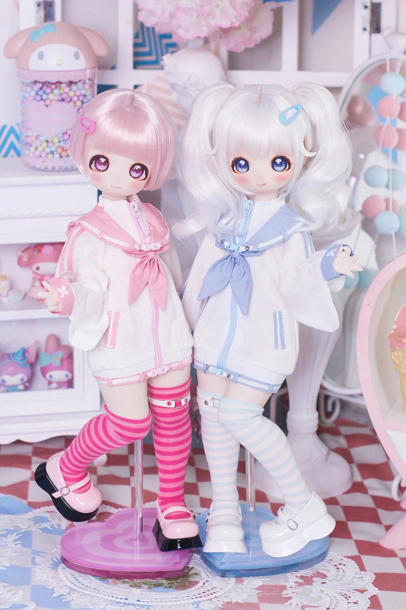 BJD doll clothes suitable for 1/4 size MSD MDD cute doll clothes sweetheart simulation candy set doll accessories (3 points)